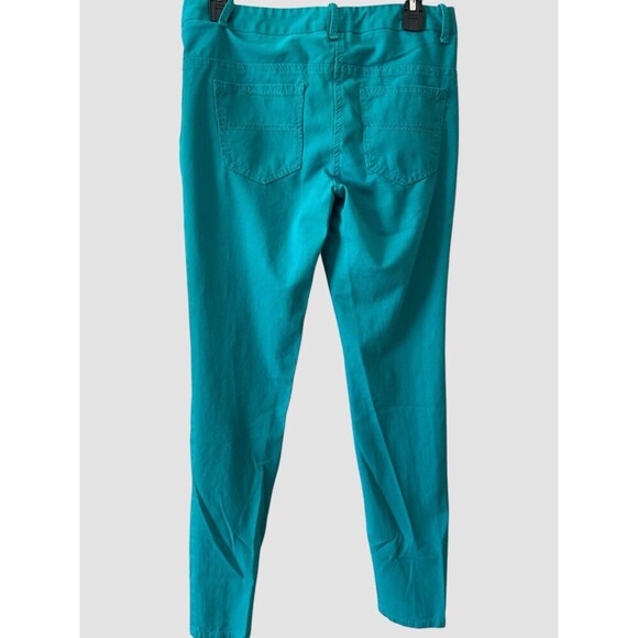 MSSP Max studio specialty products teal skinny jean pants Size 4 stretch - Picture 3 of 5